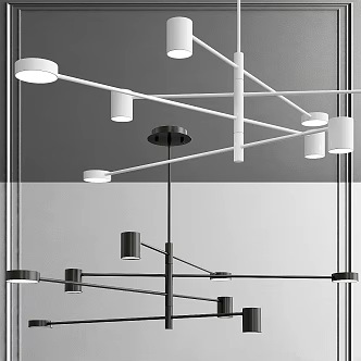 Modern chandelier light celing glossy pendant 3d model