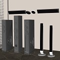 Audio Home Appliances Audio Combination Vertical Speaker Wall-mounted Speaker 3d model