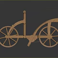 Handcrafted Wooden Bicycle Sculpture With Intricate Design For Home Decoration