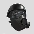 Professional Firefighting Gas Mask Featuring Protective Helmet And Safety Goggles