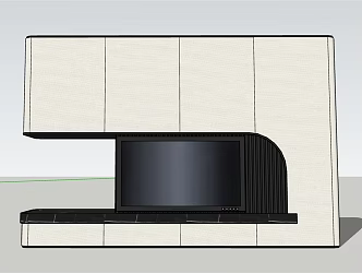 Modern TV Background Cabinet TV Background Display 3d model
