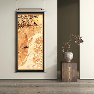 abstract decorative painting 3d model