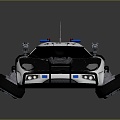 Police Car Cyber Police Car Suspended Police Car Sci-Fi Police Car 3d model