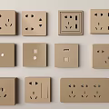 Switch socket intelligent switch control panel 3d model