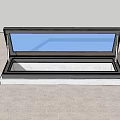 Residential Building With Glass Skylight Overlooking Green Grassland And Mountain Range