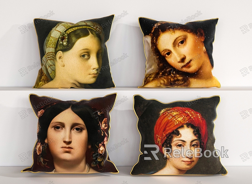 European oil painting pillow model