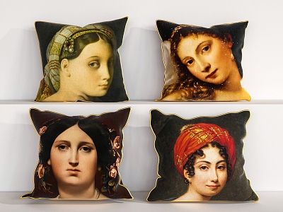 European oil painting pillow model