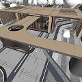 Style Streamlined residential gate 3d model