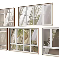 Various Casement Windows With White Frames Transparent Glass And Natural Light View