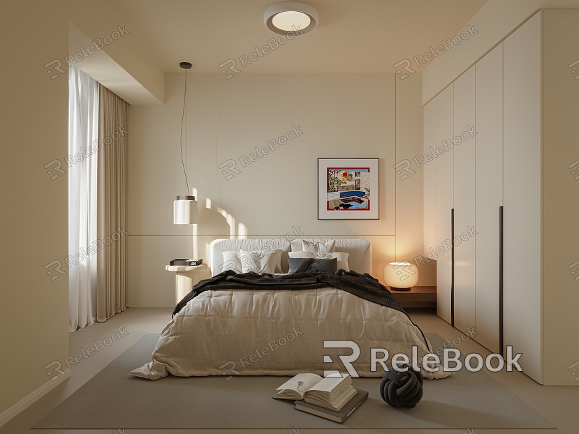 Minimalist Cream Style Bedroom model