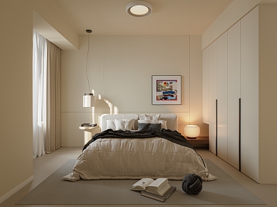 Minimalist Cream Style Bedroom model