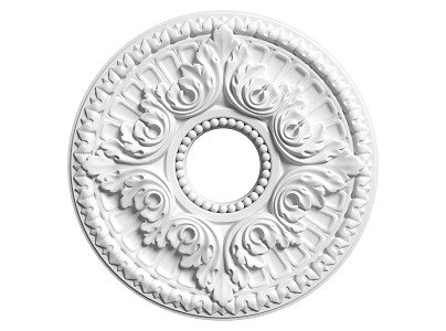 European-style lamp panel gypsum component carved 3d model