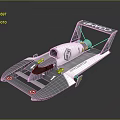 Cosmo Technova Advanced Spacecraft Model With Streamlined Design And Propulsion System 3d model