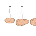 Cloud Shaped Pendant Lights Soft Textured Warm Glow For Bedroom And Kids Room