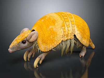 Modern armadillo three-banded armadillo pangolin anteater 3d model