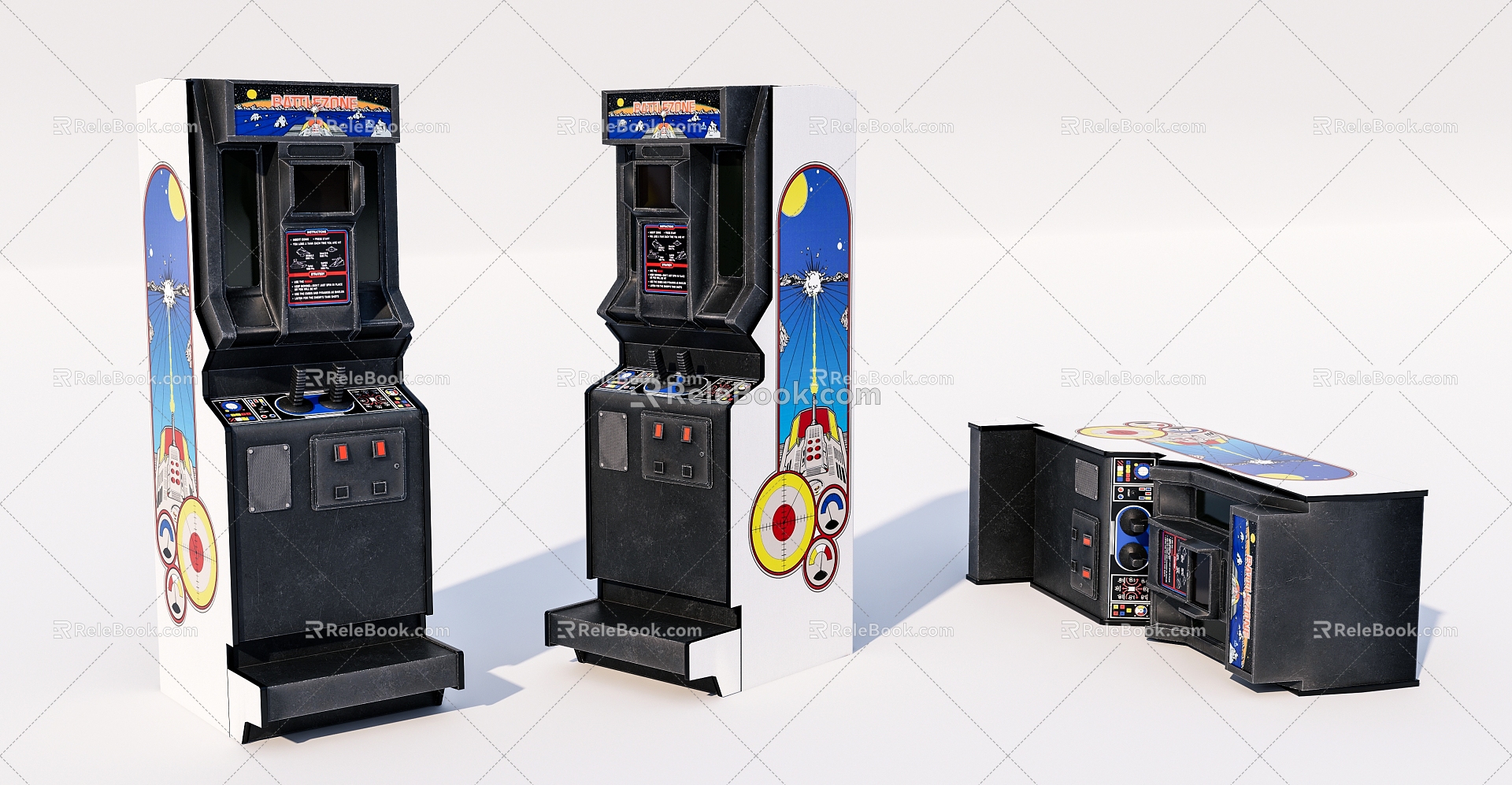 Modern game machine Old game machine 3d model