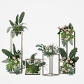 Plant green plant floral combination plant stand plant device flowers and plants pile plant combination floral device 3d model