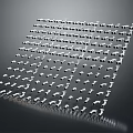 Metal Pipe Fittings Neatly Arranged in Grid Pattern for Industrial Engineering Applications