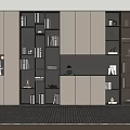 Modern bookcase 3d model