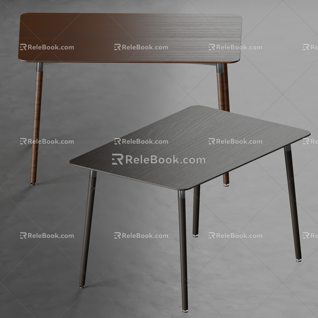 Casamilano dining table solid wood table and chair table combination 3d model