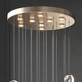 Elegant Modern Crystal Chandelier With Hanging Glass Balls And Warm Lighting Effects