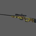 Camouflage Sniper Rifle With High Power Scope Military Style Design For Precision Shooting