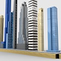 LEGO toy blocks city skyline complex manhattan 3d model