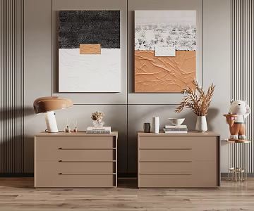 Modern bedside table 3d model