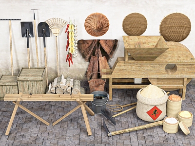 Chinese farm tools model