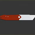 Red Utility Knife With Sharp Metal Blade And Ergonomic Handle For Daily Use