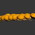 3D Rendered Organ Tissue Structure With Yellow Spheres And Honeycomb Like Design On Dark Background
