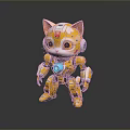 Mechanical Cat Toy Cat Cartoon Cat Robot Cat Anime Character Cartoon Character Cat Warrior 3d model