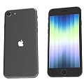 Apple iPhone Smartphone Back View Featuring Logo And Front Display With Colorful Screen 3d model