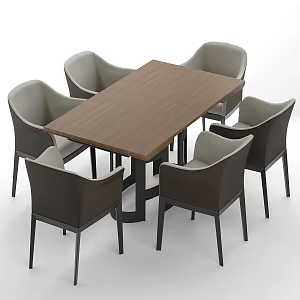 Indoor dining chair 3d model