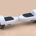 White Hoverboard With Black Foot Pedals Two Wheels And Sleek Design 3d model