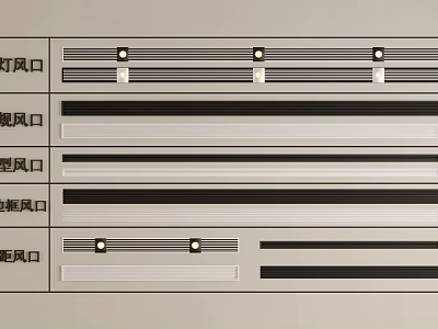 Air Conditioner Fan Different Types of Air Vents Including Light Ventilation and Fresh Air Openings 3d model
