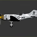 Cosmic Aerospace Vintage Propeller Airplane Model Featuring American Star Insignia And White Yellow Black Colors