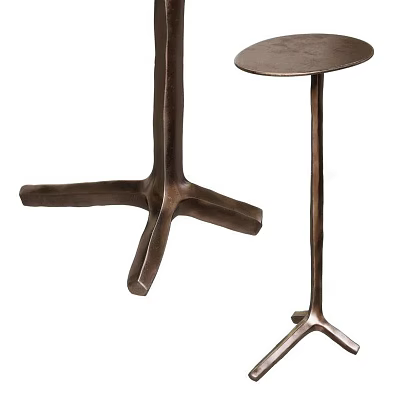 Modern Minimalist Metal Side Table With Cross Base And Round Top For Living Room 3d model