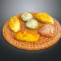 Fresh Homemade Bread Varieties on Wicker Tray With Different Shapes and Colors
