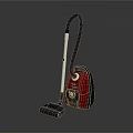Efficient Modern Red Black Vacuum Cleaner With Long Hose For Home Cleaning Use