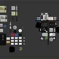Modern Office Interior Design With Desk Chair Partition Filing Cabinet And Computer