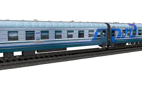 track subway car train carriage rail car rail blue leather train rail train 3d model