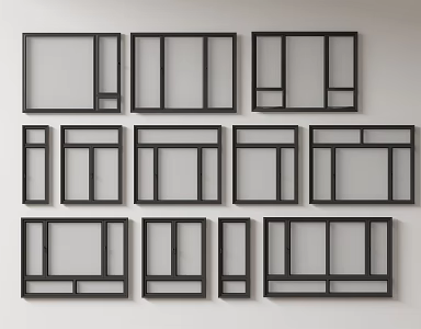 Modern windows combination windows glass windows floor-to-ceiling windows balcony windows bay windows bedroom windows sliding windows casement windows doors and windows 3d model
