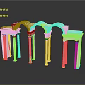 European-style Gate Building Stone Gate Building Temple Gate Pillar 3d model