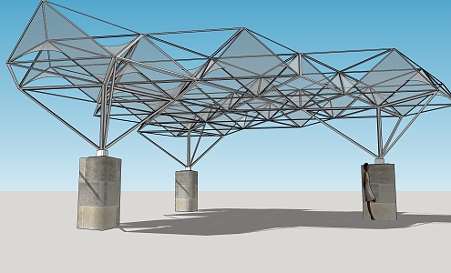 Modern Tensioned Membrane 3d model