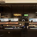 Modern Entertainment Room Featuring Multiple Monitors Gaming Setup And Decorative Lighting 3d model