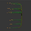 Decorative Vine Plant Structure With Green Branches Small Yellow Flowers and Buds