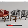 Stylish Leisure Chair With Woven Design And Wooden Legs In Various Colors