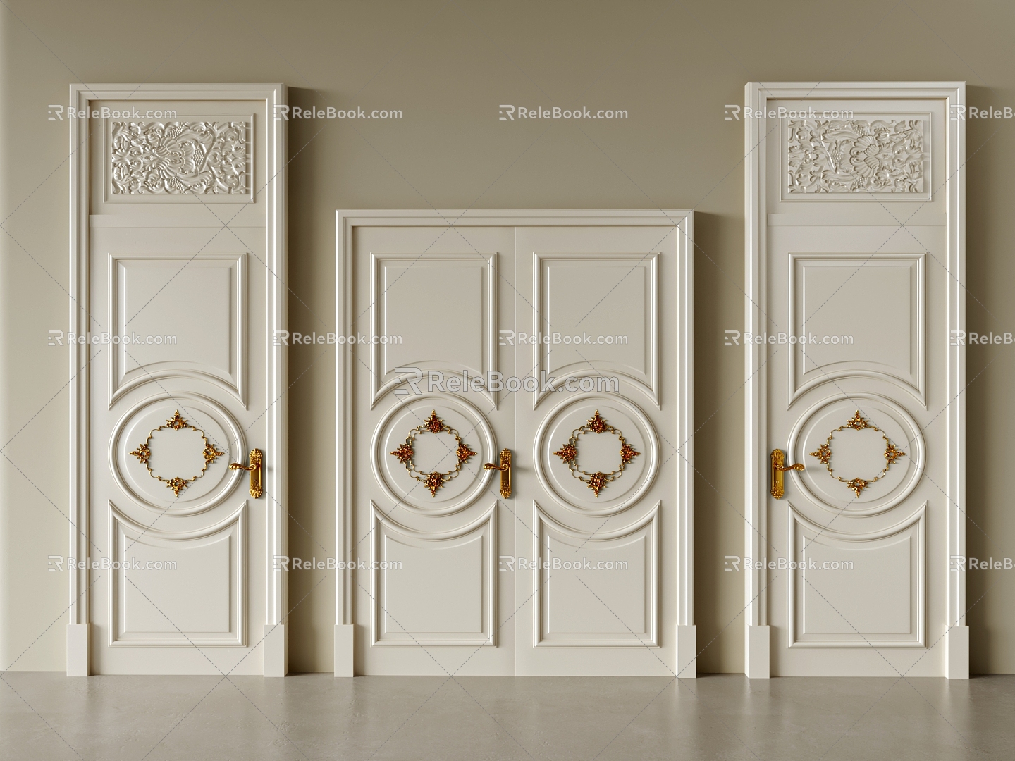 Jane Europe double door single door door 3d model