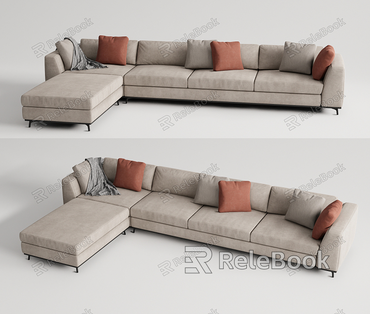 Modern Corner Sofa Minotti Multiplayer Sofa Multiplayer Sofa model